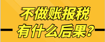 不做账报税有什么后果？